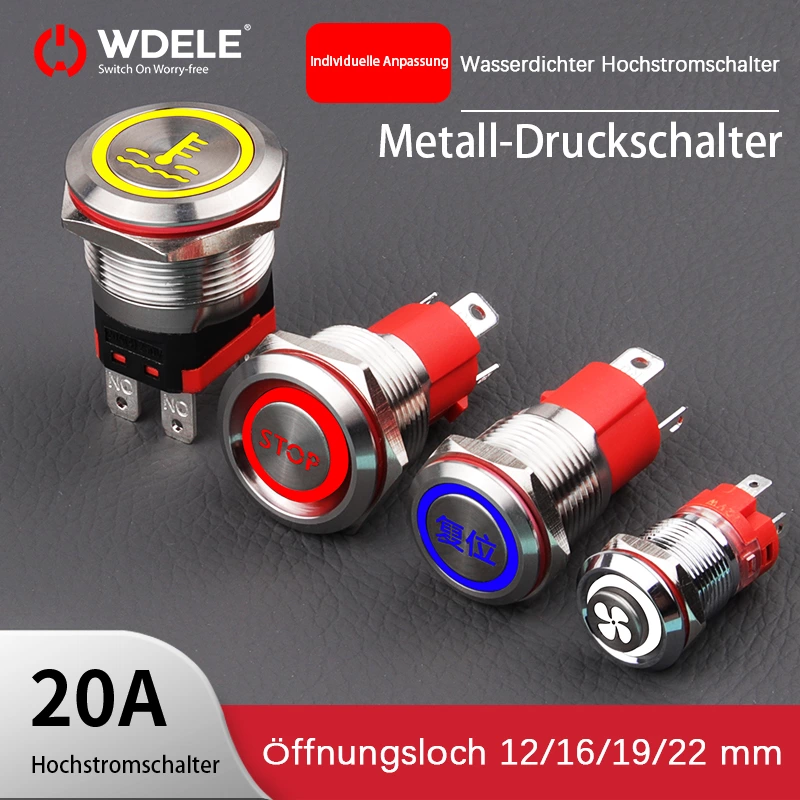 Kundenspezifischer Hochstrom-Metallknopf der WD-D-Serie