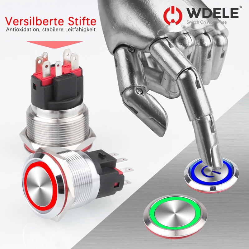 Hochstrom-Metalldrucktastenschalter der Serie WD-E