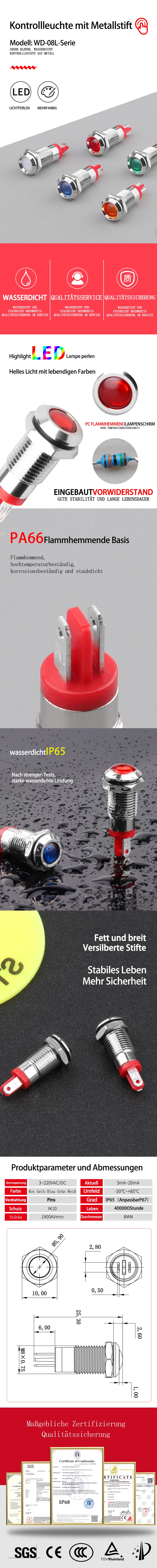 WD8L-Stiftanzeige